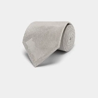 Suitsupply Light Taupe Grenadine Tie In Grey