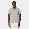 Suitsupply Light Taupe Polo Cardigan