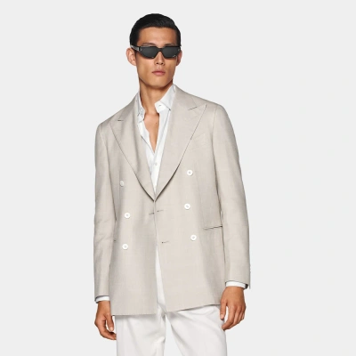 Suitsupply Light Taupe Tailored Fit Havana Blazer In Neutral