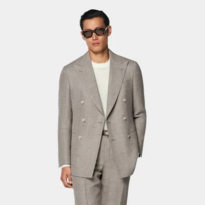Suitsupply Light Taupe Tailored Fit Havana Suit