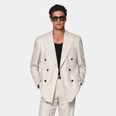 Suitsupply Light Taupe Tailored Fit Milano Suit In Brown