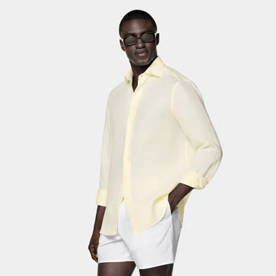 Suitsupply Light Yellow Linen Shirt