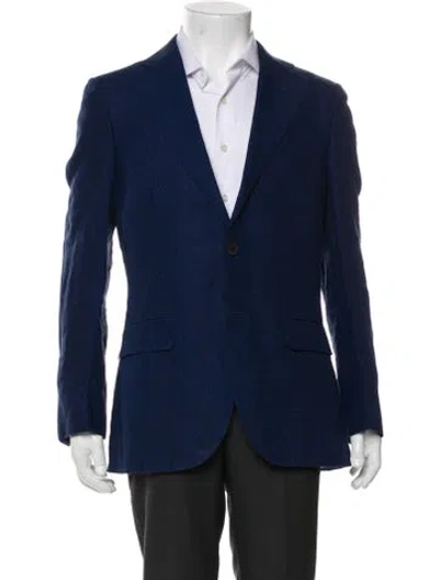 Pre-owned Suitsupply Linen Blazer In Blue