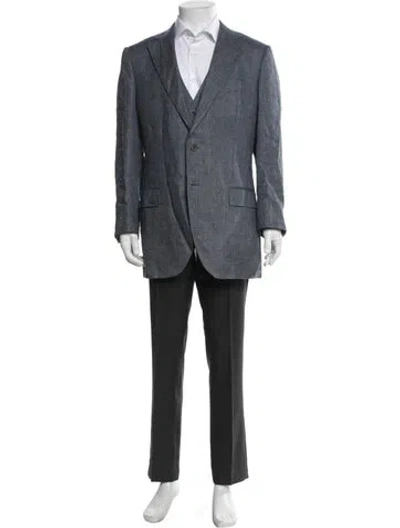 Pre-owned Suitsupply Linen Blazer In Blue