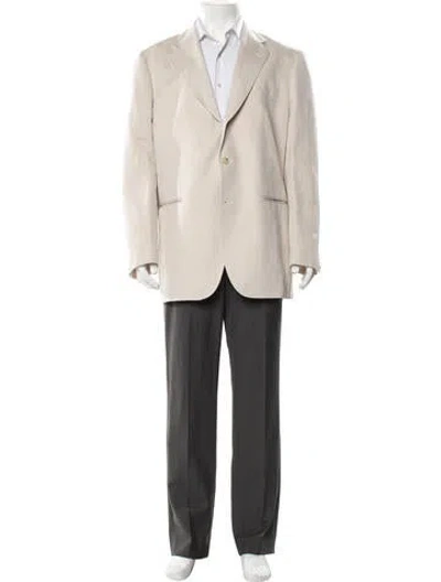 Pre-owned Suitsupply Linen Blazer In Neutrals