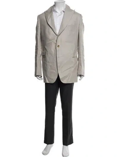 Pre-owned Suitsupply Linen Blazer In Neutrals