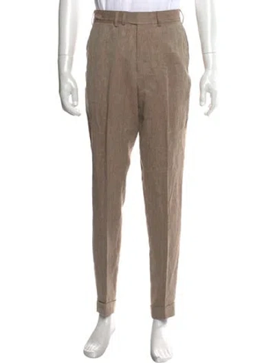 Pre-owned Suitsupply Linen Dress Pants In Brown