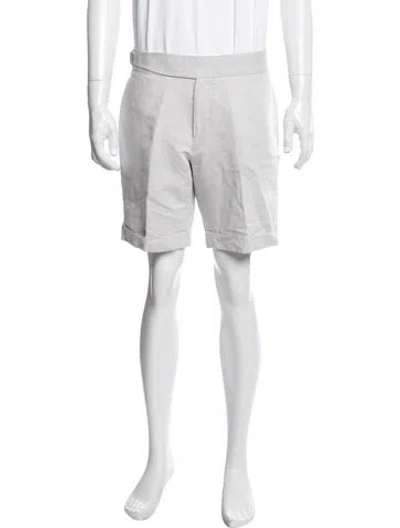 Pre-owned Suitsupply Linen Flat Front Shorts In White