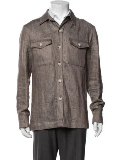 Pre-owned Suitsupply Linen Jacket In Brown