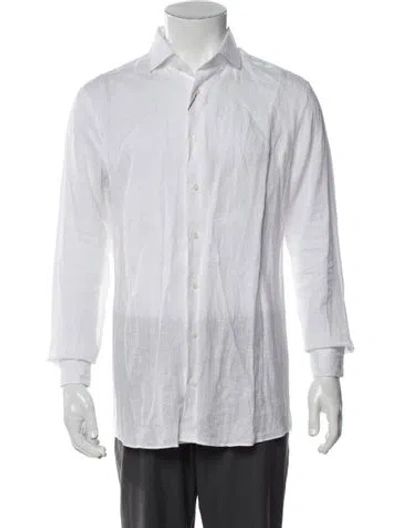 Pre-owned Suitsupply Linen Long Sleeve Dress Shirt In Neutral
