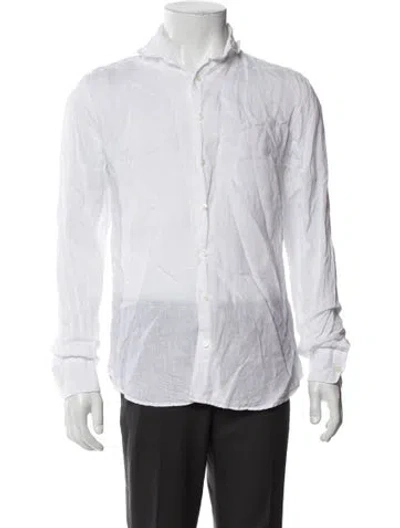 Pre-owned Suitsupply Linen Long Sleeve Dress Shirt In White