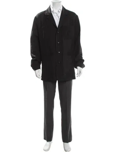 Pre-owned Suitsupply Linen Overcoat In Black