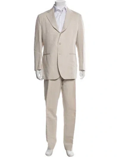 Pre-owned Suitsupply Linen Two-piece Suit In Neutral