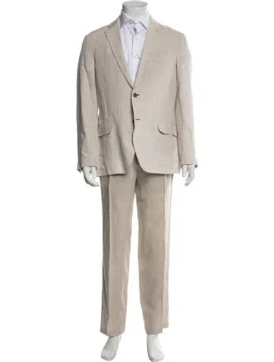 Pre-owned Suitsupply Linen Two-piece Suit In Neutral