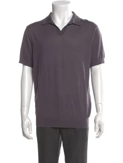 Pre-owned Suitsupply Merino Wool Collar Polo Shirt W/ Tags In Gray