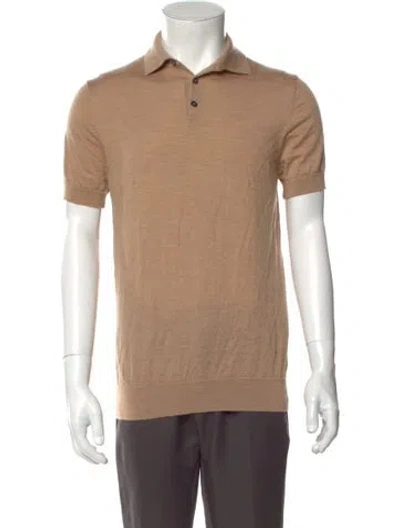 Pre-owned Suitsupply Merino Wool Crew Neck Polo Shirt In Neutral