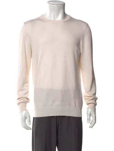 Pre-owned Suitsupply Merino Wool Crew Neck Pullover In Neutral