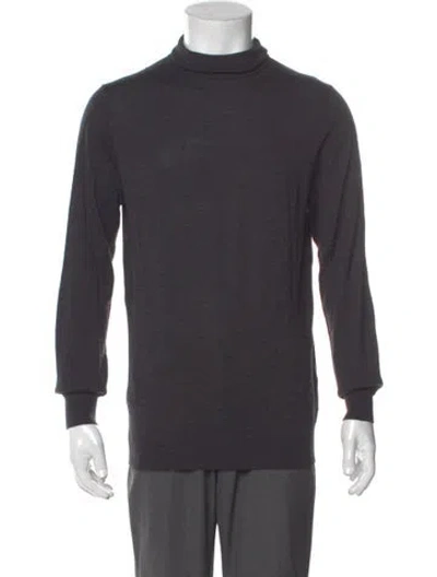 Pre-owned Suitsupply Merino Wool Turtleneck Pullover In Gray