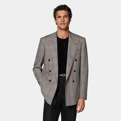 Suitsupply Mid Brown Checked Relaxed Fit Roma Blazer