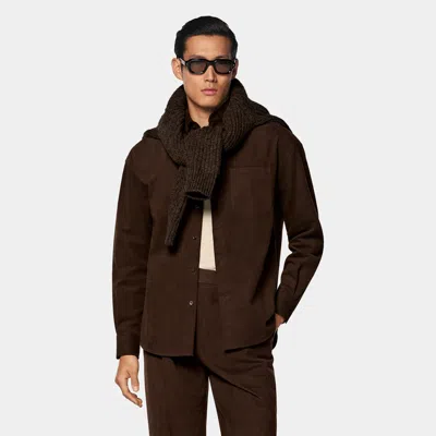 Suitsupply Mid Brown Cotton Overshirt