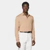 Suitsupply Mid Brown Merino Long Sleeve Polo