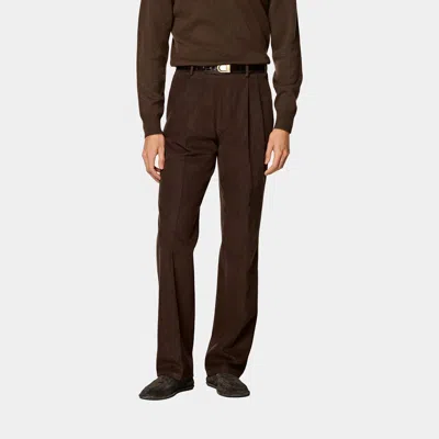 Suitsupply Mid Brown Wide Leg Chinos