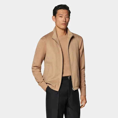 Suitsupply Mid Brown Zip Vest