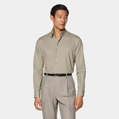 Suitsupply Mid Green Cotton Shirt