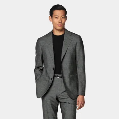 Suitsupply Mid Grey Checked Perennial Tailored Fit Havana Suit