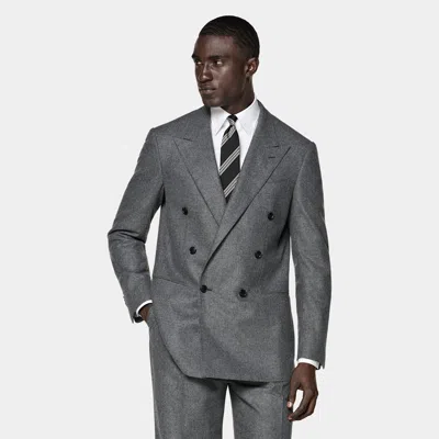 Suitsupply Mid Grey Relaxed Fit Roma Suit In Gray