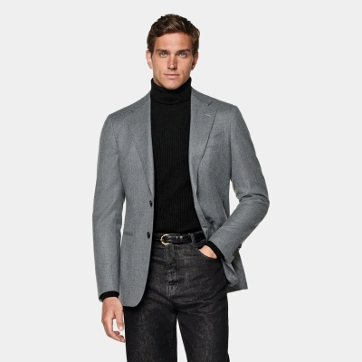 Suitsupply Mid Grey Tailored Fit Havana Blazer In Gray