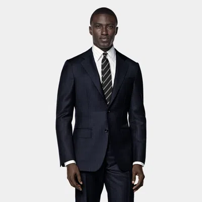 Suitsupply Navy Checked Tailored Fit Havana Suit