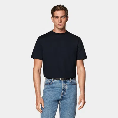 Suitsupply Navy Short Sleeve Crewneck
