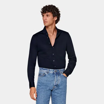 Suitsupply Navy Extra Slim Fit Shirt In Blue