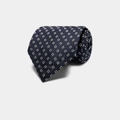 Suitsupply Navy Graphic Tie In Blue