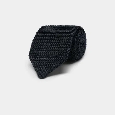 Suitsupply Navy Knitted Tie In Blue