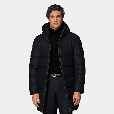 Suitsupply Navy Long Down Jacket