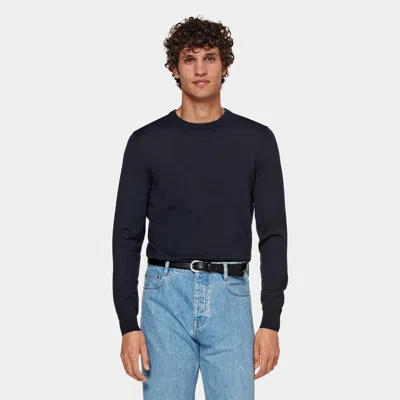 Suitsupply Black Merino Crewneck