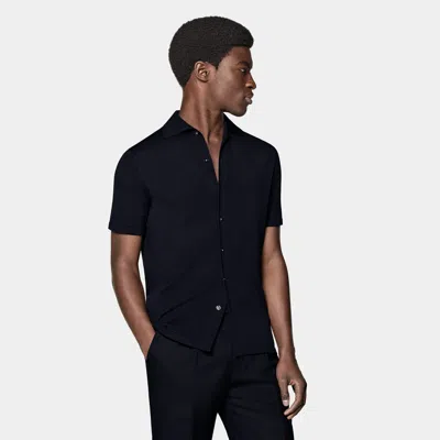 Suitsupply Black Polo Cardigan