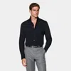 Suitsupply Navy Poplin Tailored Fit Shirt