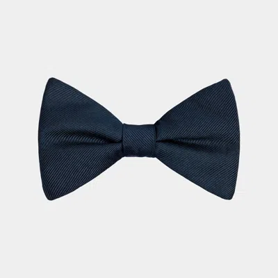 Suitsupply Navy Pre-tied Gros Grain Bow Tie In Black
