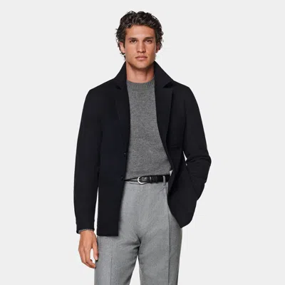 Suitsupply Navy Relaxed Fit Shirt-jacket