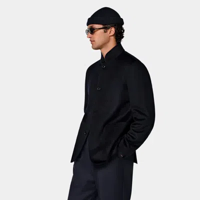 Suitsupply Navy Relaxed Fit Shirt-jacket