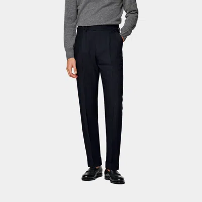 Suitsupply Navy Slim Leg Tapered Pants