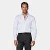 Suitsupply White Classic Collar One Piece Tailored Fit Shirt