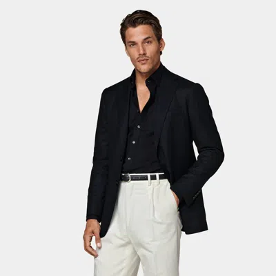 Suitsupply Navy Tailored Fit Havana Blazer