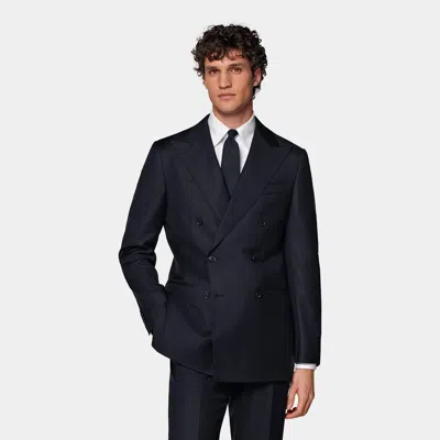 Suitsupply Navy Tailored Fit Havana Blazer In Black