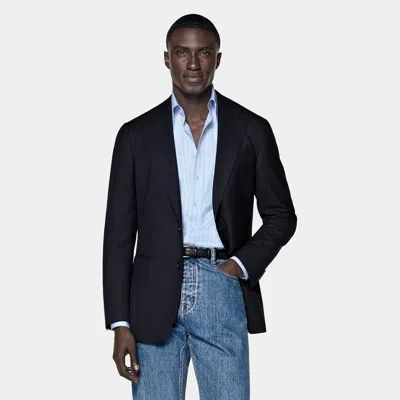 Suitsupply Navy Tailored Fit Havana Blazer In Blue