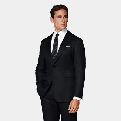 Suitsupply Navy Tailored Fit Havana Suit In Brown