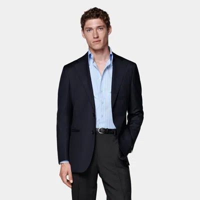 Suitsupply Navy Tailored Fit Havana Suit Jacket